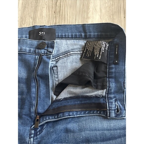 3 X 1 Leia Cotton/Tencel Wide Leg Side Slit Light Wash Jeans Made In USA Size 29 - Picture 7 of 9